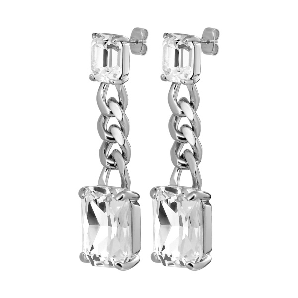 Dyrberg Kern Calla Silver Earrings - Crystal